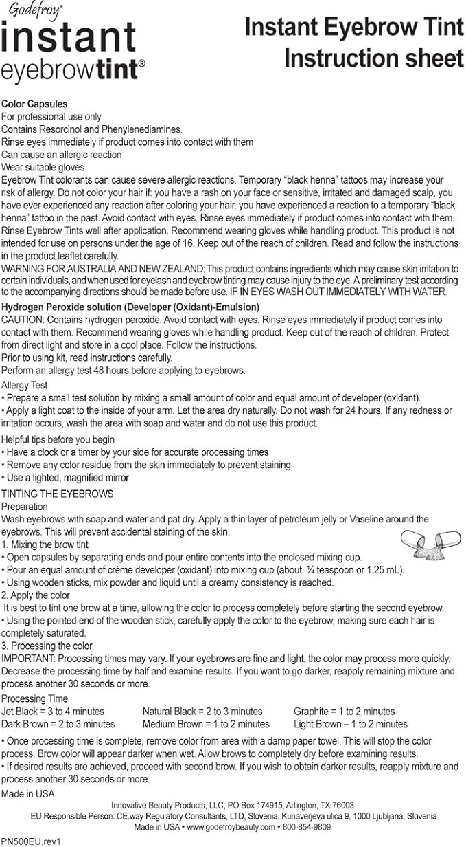 Godefroy صبغة حواجب فورية للرجال من جودفروي - أسود طبيعي - Image 5