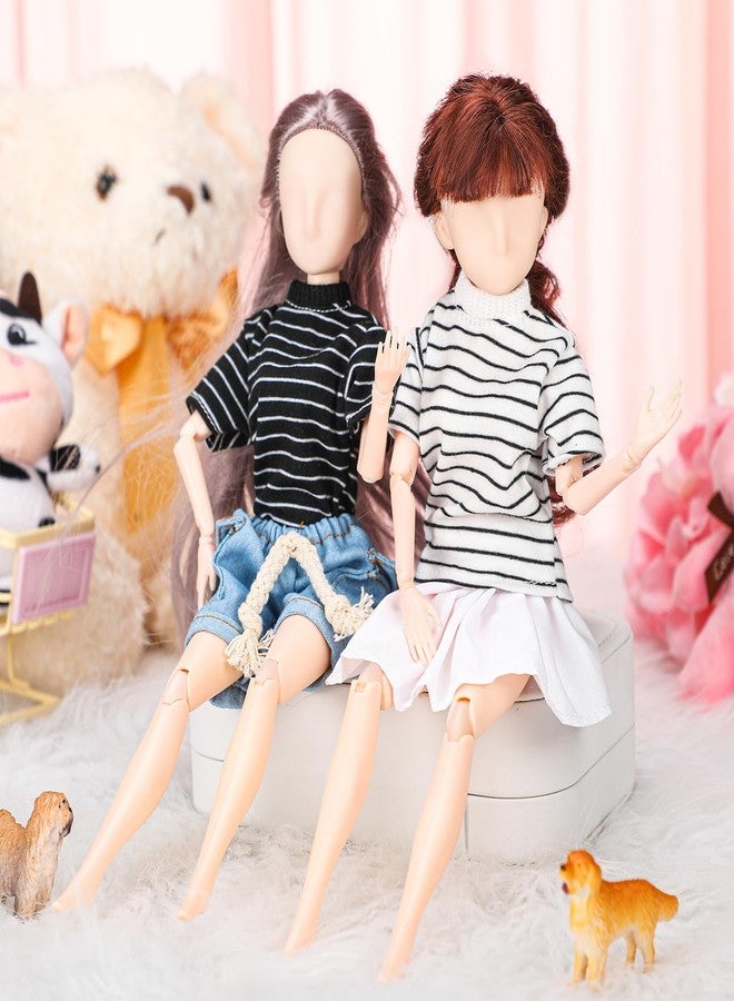Bencailor 8 Pieces Summer Doll Clothes for 11.5 Inch Doll Accessories Sweaters Denim Pant Regular Outfit Clothing(Shirt) - Image 4