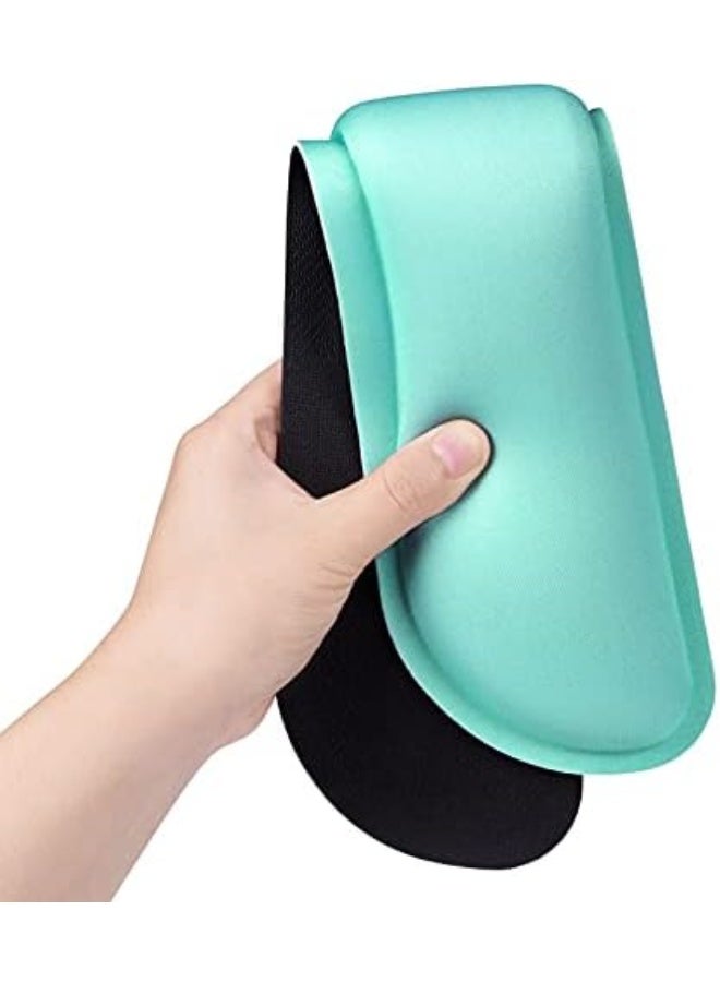 Enlarge Keyboard Wrist Rest, Memory Foam Wrist Cushion for Desk Mats Support, Cute Typing Pain Relief Keyboard Mouse Pad Rests Set with Non-Slip Base for Gaming Laptop Office Computer, Green - Image 3