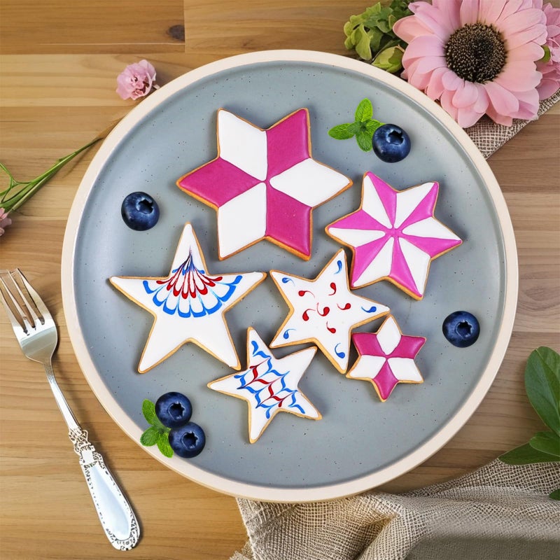 BakingWorld Metal Cookie Cutters Set 18 Pcs - 6 Shapes (Round, Heart, Star, Mouse, Hexagram, Flower) Stainless Steel Baking Tools for Cookies, Pastries, DIY Crafts, Holiday Decorations - Image 2