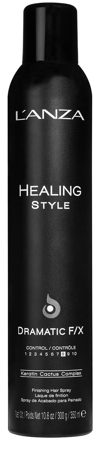 LANZA Healing Style Dramatic FX Hair Spray Hair Styling Spray With Strong Hold Effect Anti Frizz  Heat Protection Boosts Volume For Natural Long Lasting Volumizing Effects New Bottle 106 Oz