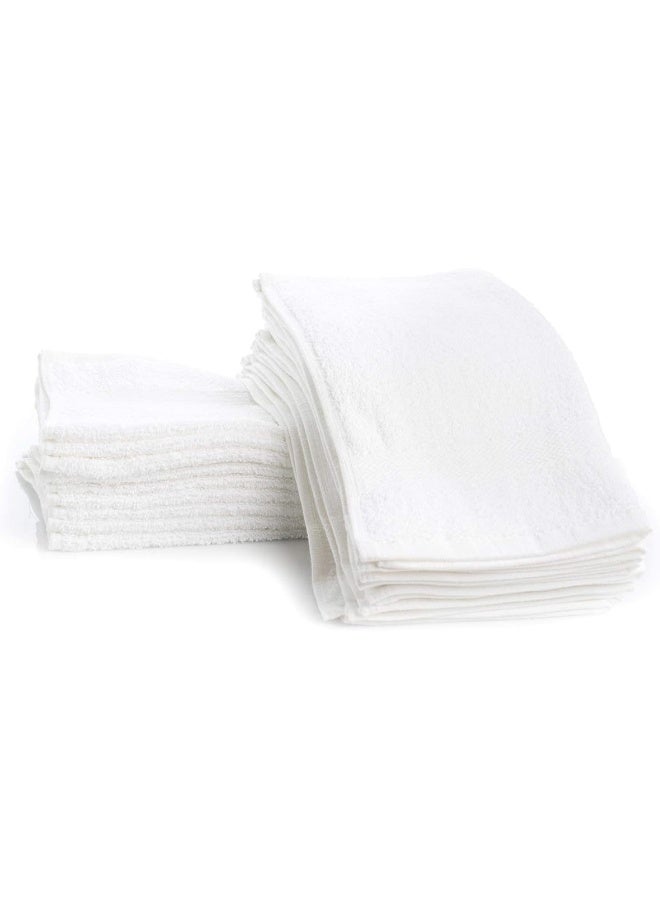 Simpli-Magic Simpli-Magic 79078 Cotton Washcloths, Pack of 24, 12â€ x 12â€, White  - Image 2