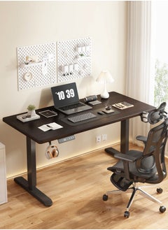 fashionhome Multifunctional Modern Design Electronic Control Adjustable Height Computer Desk Gaming Table with Cup Holder and Hook Workstation Study Table Working Desk for Home and Office 120x60x75 cm  - Image 1