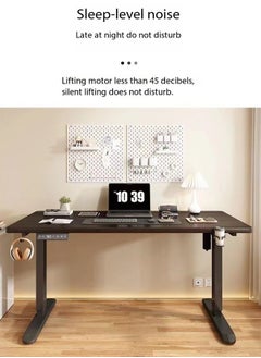 fashionhome Multifunctional Modern Design Electronic Control Adjustable Height Computer Desk Gaming Table with Cup Holder and Hook Workstation Study Table Working Desk for Home and Office 120x60x75 cm  - Image 3