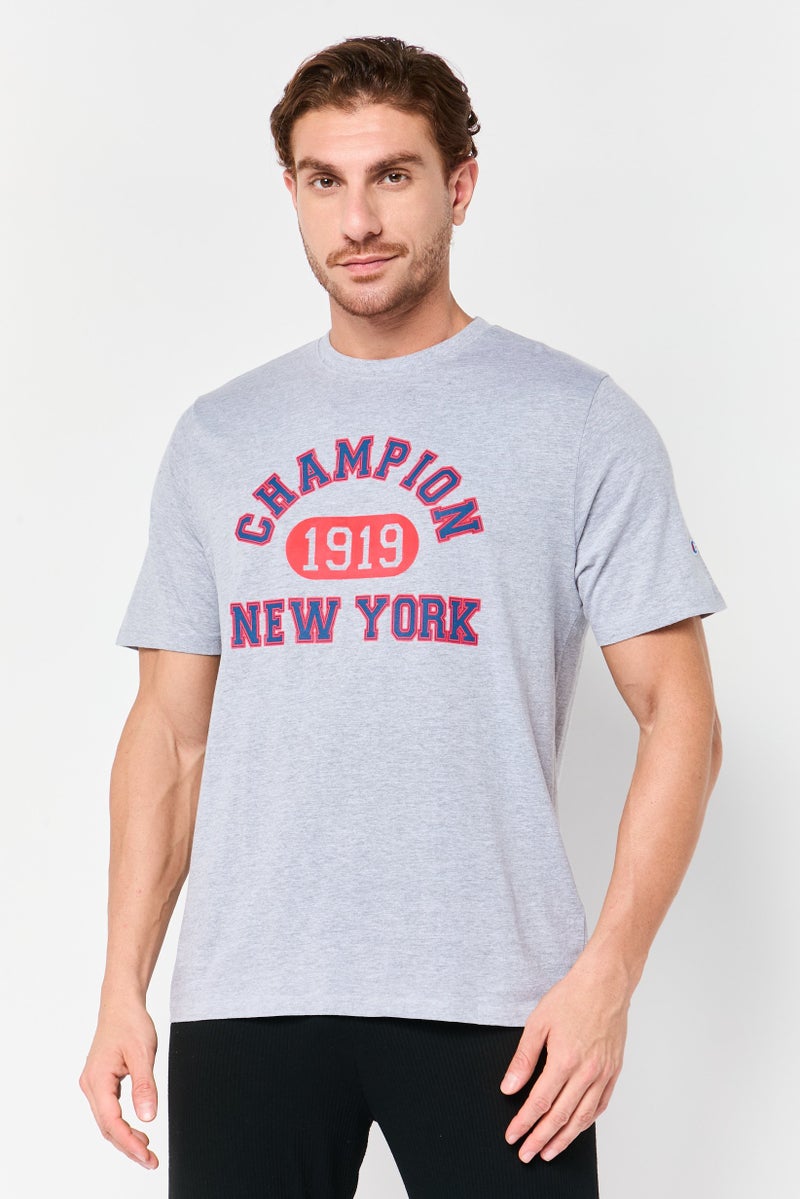 Champion Men Sportswear Fit Short Sleeve Outdoor T-Shirt, Grey - Image 1