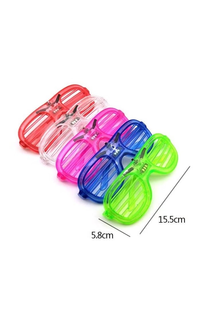 5-Piece Party Eyeglasses, LED Sunglasses Glow in The Dark Eyewear, 3 Light Modes Light up Glasses Toys for Party Supplies - Image 2