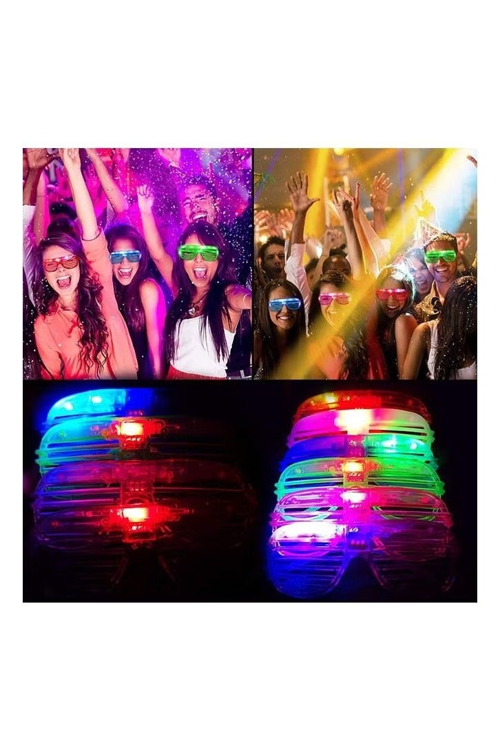5-Piece Party Eyeglasses, LED Sunglasses Glow in The Dark Eyewear, 3 Light Modes Light up Glasses Toys for Party Supplies - Image 3