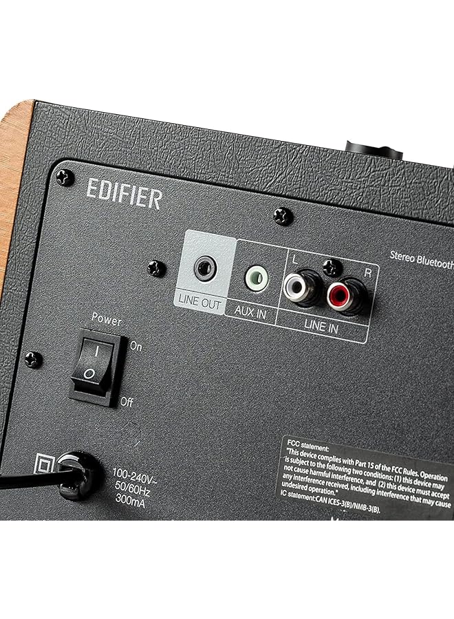 اديفير مكبر صوت بلوتوث D12 Bt5.0 Rca Aux Remote بني - Image 3