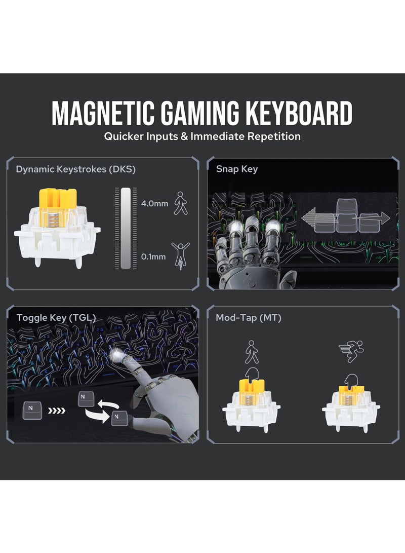 Ajazz AK680 MAX Wired Gaming Keyboard, Fast Actuation Keyboard, Magnetic Switch, 8KHz RGB Hot Swappable Full Keys, Custom Hot Swappable Gaming Keyboard - Image 3