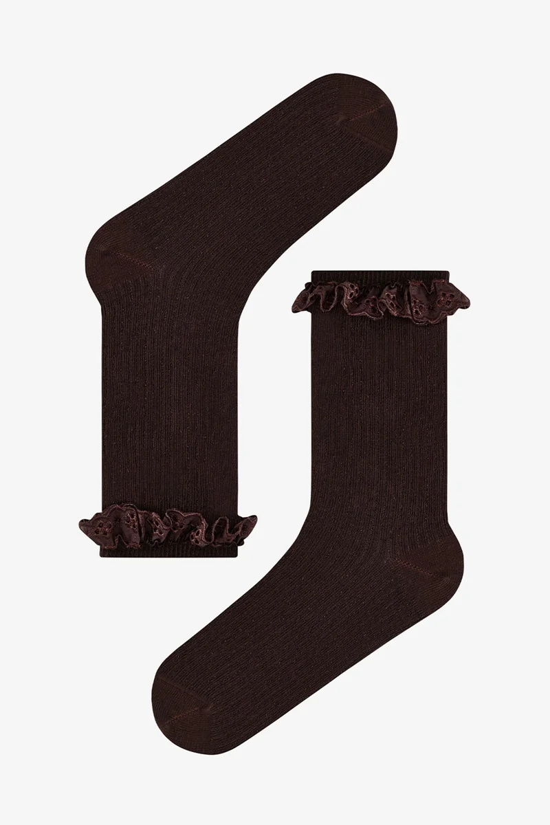 Penti PENTI Elegant Lace Cotton 2-Pack Crew Socks