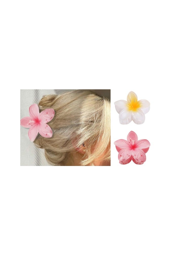 مقاطع شعر زهرة للشعر الكثيف - تركيب قوي ومضاد للانزلاق - إكسسوارات شعر كبيرة لطيفة للنساء والفتيات - هدايا لقضاء العطلات - ألوان متعددة 2 قطعة - Image 2