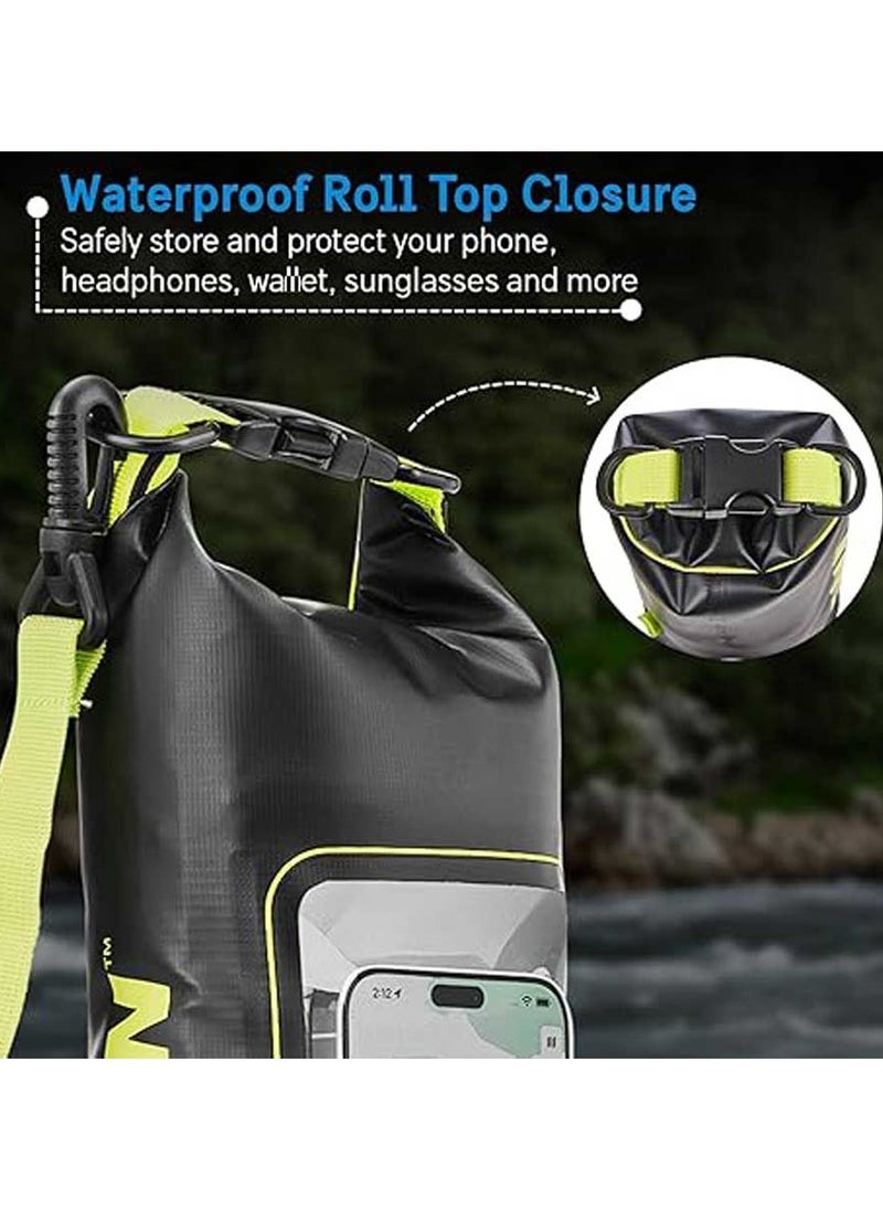 General Marine IP68 Waterproof Dry Bag 2L - Roll Top Waterproof Backpack w/ Phone Case/Pouch - Boating & Kayak Accessories - Essentials for Camping Swimming Beach Fishing Rafting Travel  - Image 3