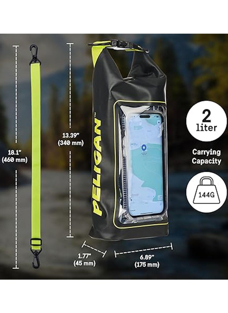 General Marine IP68 Waterproof Dry Bag 2L - Roll Top Waterproof Backpack w/ Phone Case/Pouch - Boating & Kayak Accessories - Essentials for Camping Swimming Beach Fishing Rafting Travel  - Image 4