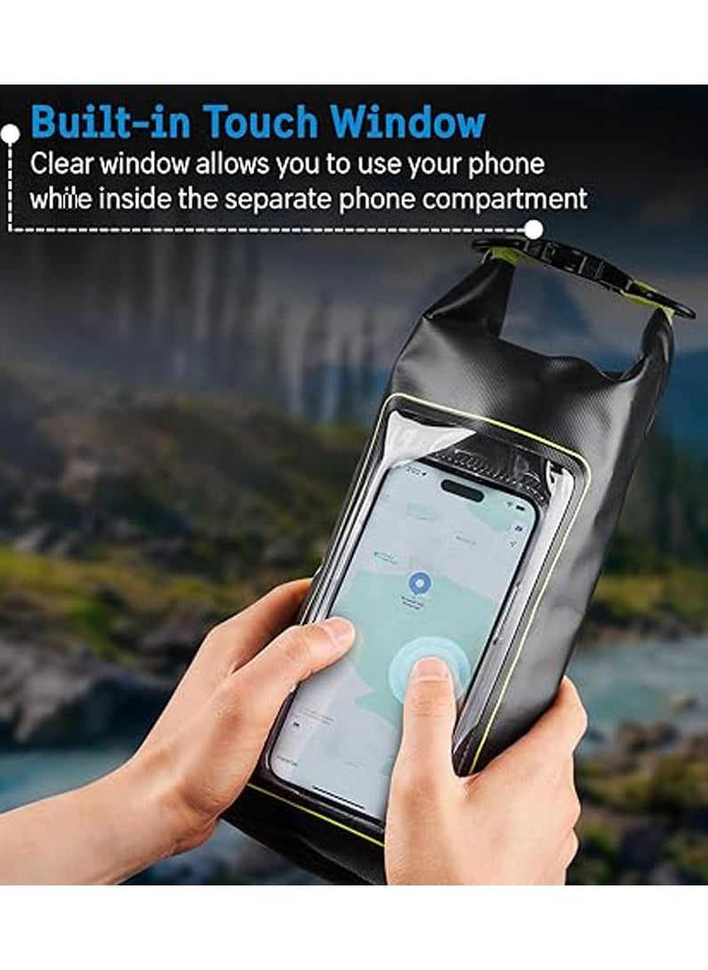 General Marine IP68 Waterproof Dry Bag 2L - Roll Top Waterproof Backpack w/ Phone Case/Pouch - Boating & Kayak Accessories - Essentials for Camping Swimming Beach Fishing Rafting Travel  - Image 5
