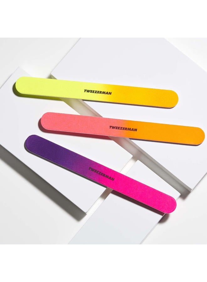 Tweezerman Piece Neon Hot Nail Files, Assorted 3 Count - Image 3