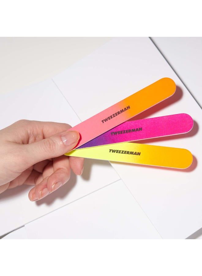Tweezerman Piece Neon Hot Nail Files, Assorted 3 Count - Image 2