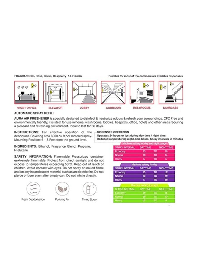 أورا معطر جو أورا بخاخ أوتوماتيكي برائحة الفانيليا - عبوة من 3 عبوات سعة 250 مل معطر جو يدوم طويلاً مصمم لإخفاء وإزالة الروائح الكريهة وتحديث الهواء - سهل الاستخدام - معطر جو للغرف - معطر جو للموزعات - بخاخ معطر جو للمنزل والمكتب والمطبخ والحمام - Image 5