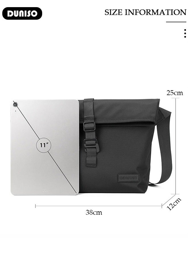 DUNISO Small Crossbody Bag for Men, Mini Messenger Bag Side Shoulder Bag for Phone Passport, Casual Satchel Bag Phone Purse, Mini Sling Bag Fanny Pack Water Resistant for Travelling, Hiking - Image 4