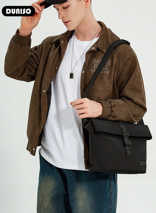 DUNISO Small Crossbody Bag for Men, Mini Messenger Bag Side Shoulder Bag for Phone Passport, Casual Satchel Bag Phone Purse, Mini Sling Bag Fanny Pack Water Resistant for Travelling, Hiking - Image 5