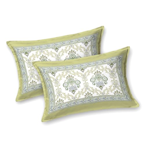 elanorhomes Premium Cotton King Size Bedsheet (93x108) - Heena Floral with 2 Pillow Covers, 240 TC - Image 3