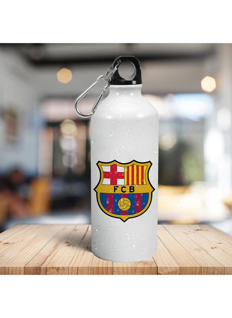 Spoil Your Wall زجاجة مياه رياضية مطبوعة تحمل شعار نادي برشلونة لكرة القدم بسعة 750 مل من Spoil Your Wall - Image 2