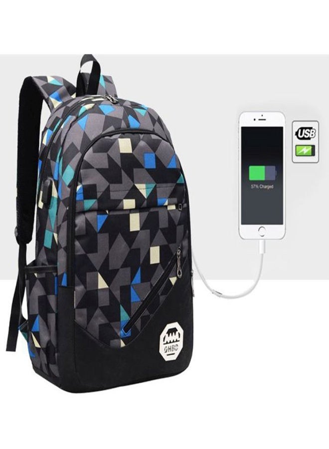3-Piece Kids Backpack Set Black/Blue/Grey - Image 2