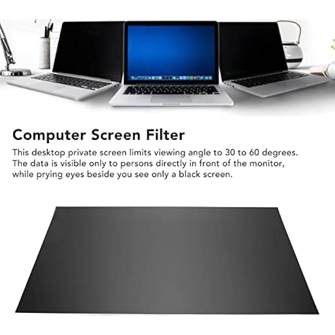 rayihni فلتر شاشة كمبيوتر 27 بوصة لشاشة كمبيوتر عريضة 16:9، واقي شاشة، فيلم مضاد للخدش للعين، بيانات للكمبيوتر - Image 3