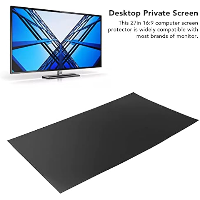 rayihni فلتر شاشة كمبيوتر 27 بوصة لشاشة كمبيوتر عريضة 16:9، واقي شاشة، فيلم مضاد للخدش للعين، بيانات للكمبيوتر - Image 2