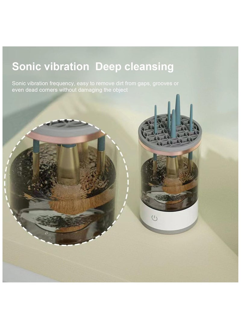 general Electric Makeup Brush Cleaner Machine, USB Portable Electric Makeup Brush Cleaner, Makeup Brush Cleaner Machine with Makeup Brush Cleaner Mat for All Size Makeup Brush - Image 2