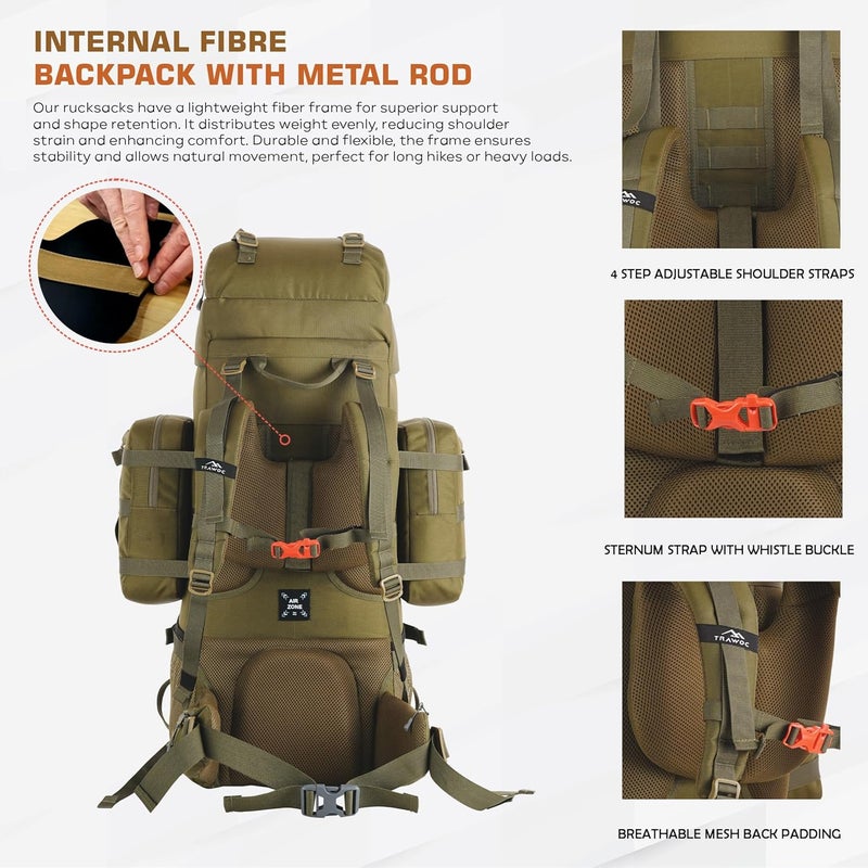 TRAWOC THUNDERSTORM 90L Internal Frame Rucksack - Image 3