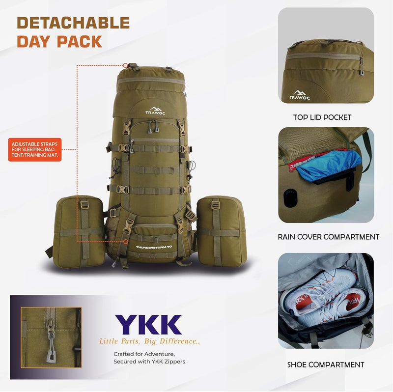 TRAWOC THUNDERSTORM 90L Internal Frame Rucksack - Image 4