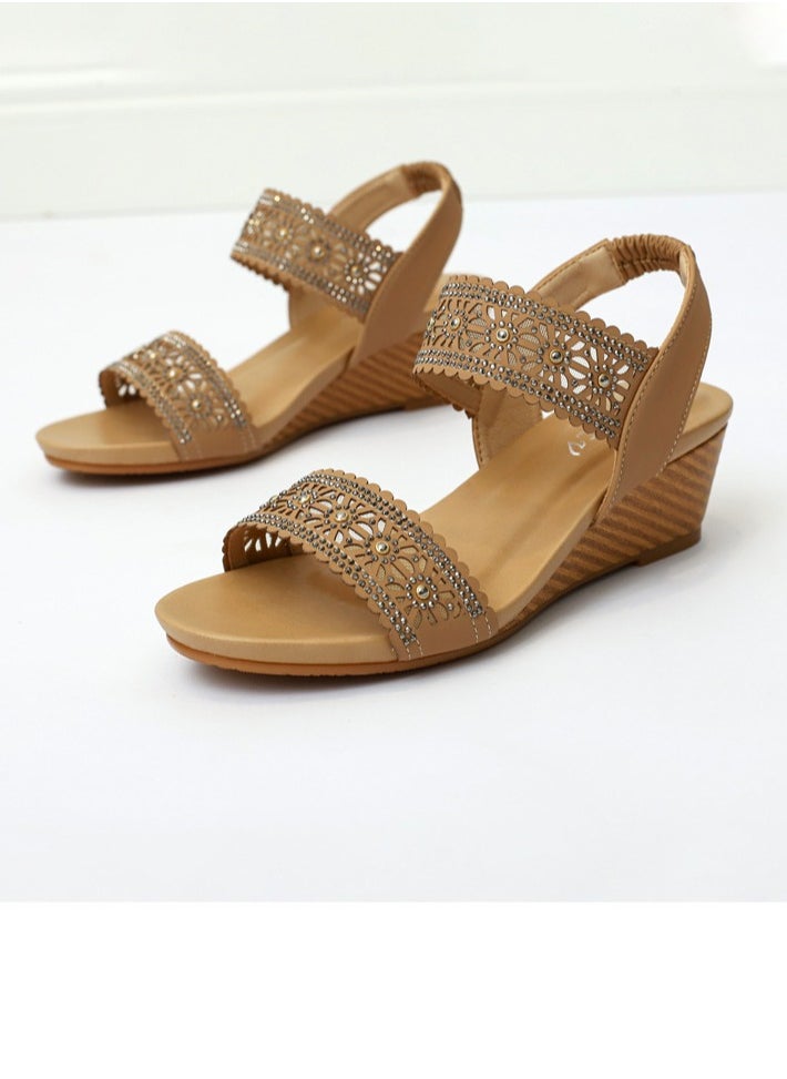 SIKETU Women's New Summer One-Piece With Large Soft Sole Fashionable Wedge And Roman Sandals  - Image 2