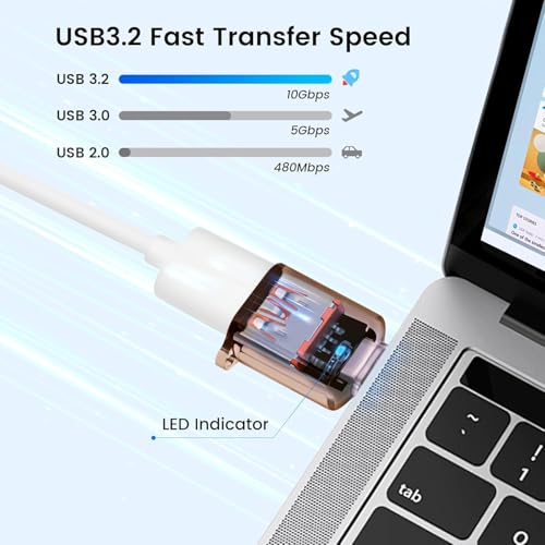 Tobo USB C Adapter (1 Packs), USB Type C Male to USB A 3.2 Female Converter, Thunderbolt 3 to USB Female OTG Adapter for Phone 16/15 Series, MaBook, Samung (Black) TD-1446CC - Image 5
