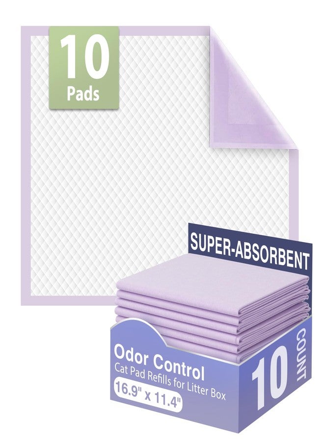 IMMCUTE Cat Pads 16.9" X 11.4",10 Ct, Pee Pads for Cats, Thickened Super Absorbent Pee Pads, Cat Pad - Image 1