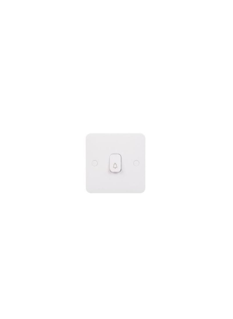 Schneider Electric GGBL1012RBS Lisse Retractive Switch with Bell Symbol 1 Gang 2 Way 10A White - Image 1