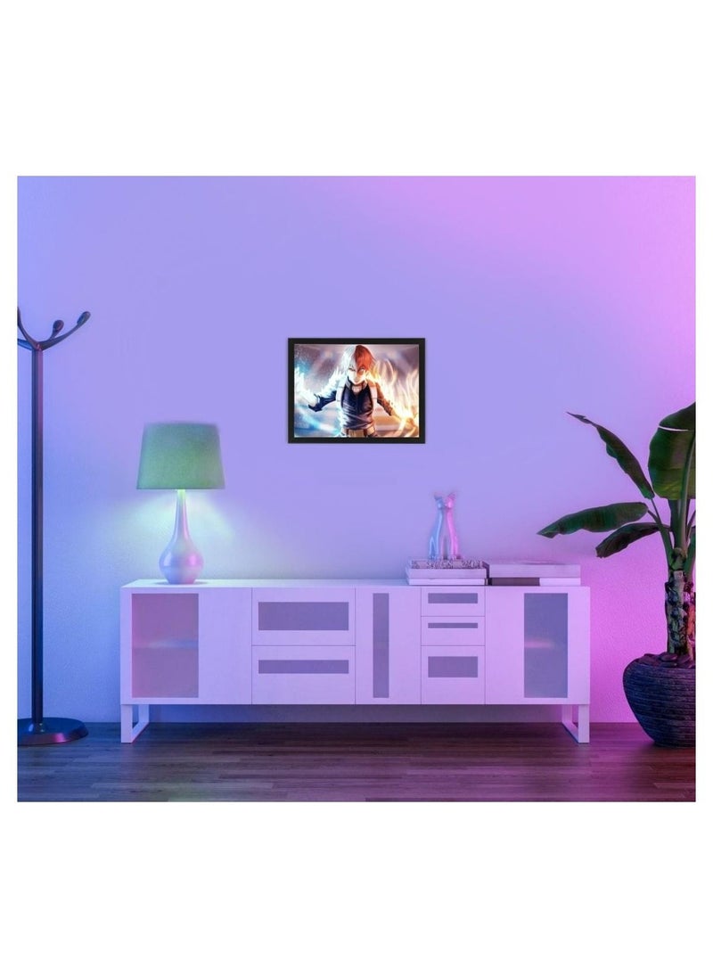 MEC - Digital Wall Art Poster Frame My Hero Academia Todoroki  21X30 cm - Image 1