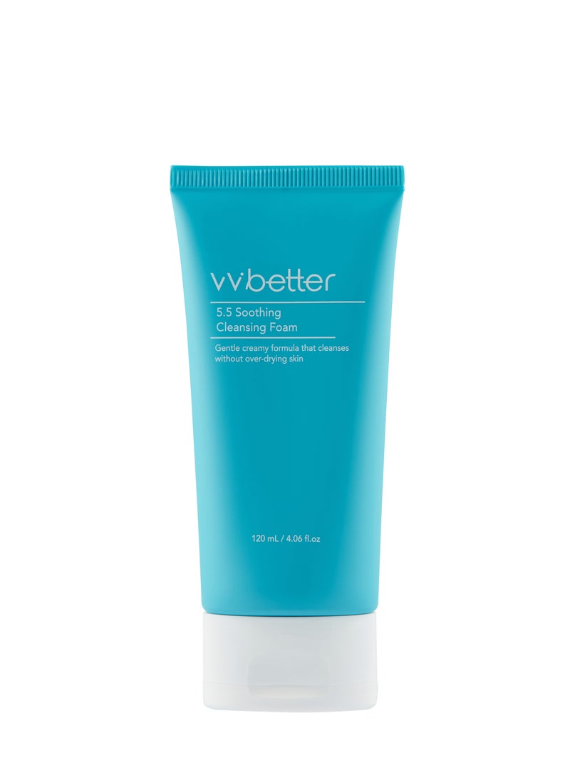 VVBETTER VVBETTER Korean Face Wash – Ultra Gentle pH 5.5 Foaming Cleanser, PHA + Centella Asiatica Extract & Hyaluronic Acid, Daily Use for Sensitive & Dry Skin, Non-Comedogenic, 120 ml | Made in Korea | Dermatologist-Tested  - Image 1