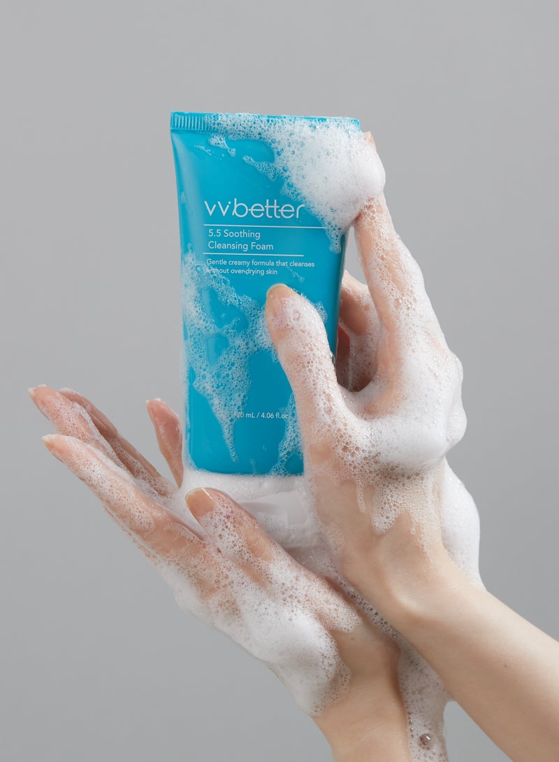 VVBETTER VVBETTER Korean Face Wash – Ultra Gentle pH 5.5 Foaming Cleanser, PHA + Centella Asiatica Extract & Hyaluronic Acid, Daily Use for Sensitive & Dry Skin, Non-Comedogenic, 120 ml | Made in Korea | Dermatologist-Tested  - Image 3