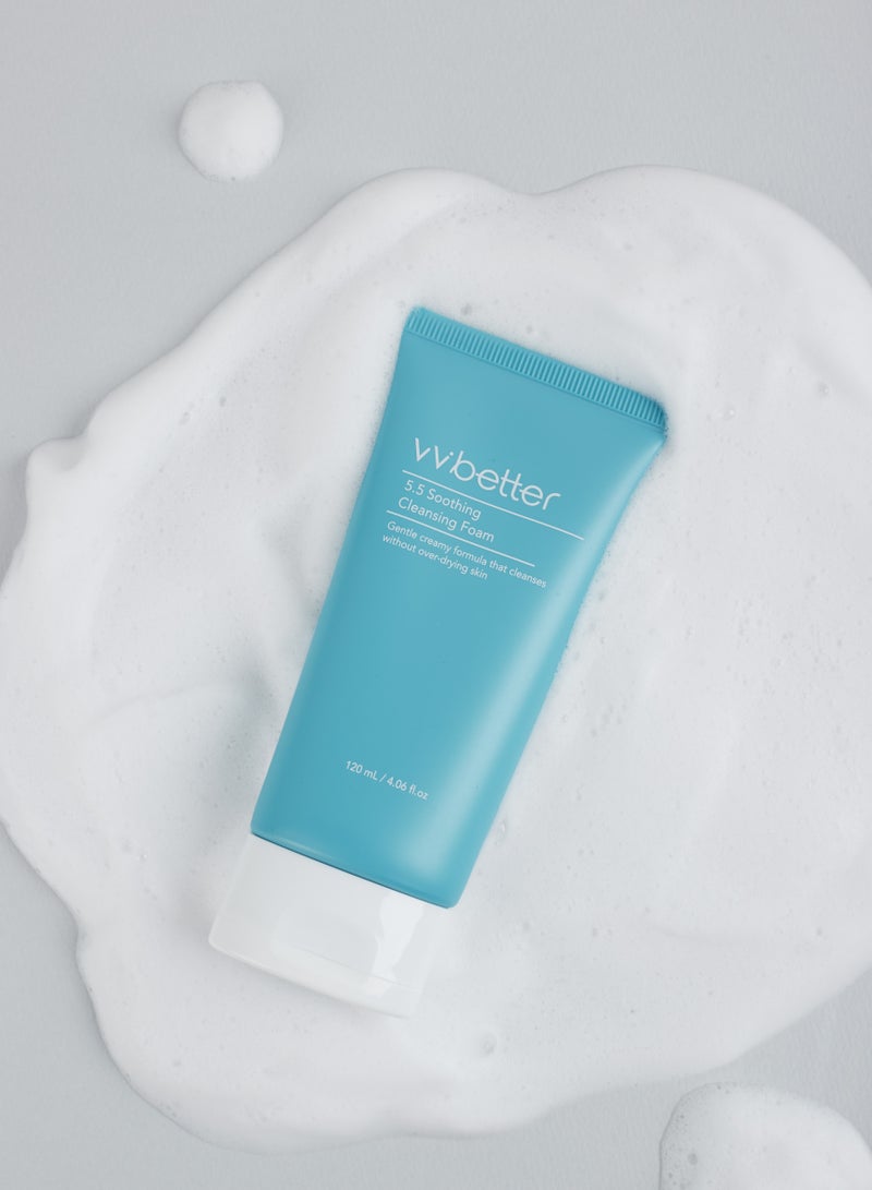 VVBETTER VVBETTER Korean Face Wash – Ultra Gentle pH 5.5 Foaming Cleanser, PHA + Centella Asiatica Extract & Hyaluronic Acid, Daily Use for Sensitive & Dry Skin, Non-Comedogenic, 120 ml | Made in Korea | Dermatologist-Tested  - Image 5