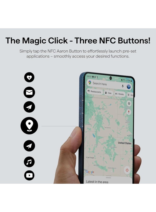 PITAKA حافظة PITAKA لجهاز Samsung Galaxy S26 Plus، 6.7 بوصة، متوافقة مع MagSafe، حافظة فائقة النحافة مع زر آرون، ألياف أراميد 1500D منسوجة [حافظة Edge - شروق القمر] - Image 3