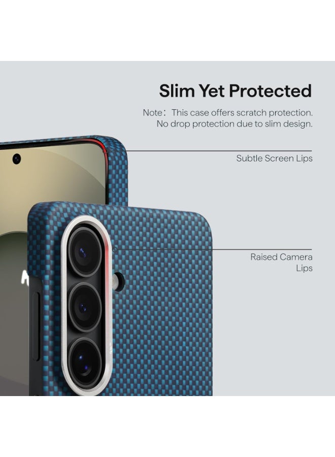 PITAKA حافظة PITAKA لجهاز Samsung Galaxy S26 Plus، 6.7 بوصة، متوافقة مع MagSafe، حافظة فائقة النحافة مع زر آرون، ألياف أراميد 1500D منسوجة [حافظة Edge - شروق القمر] - Image 5