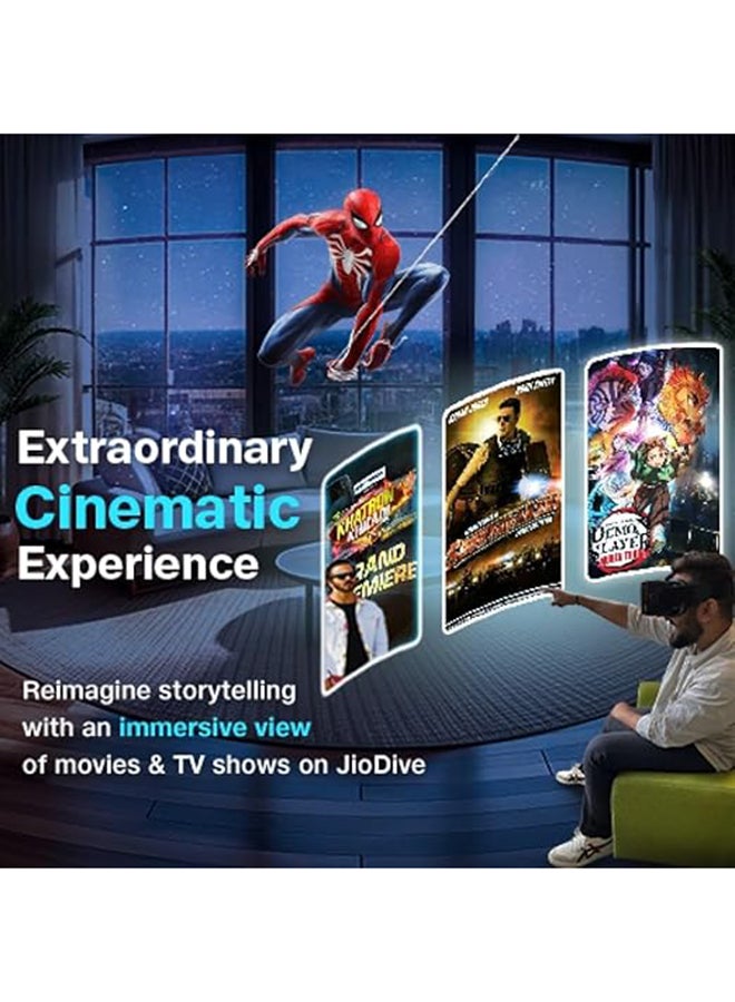 JIO Renewed - JioDive 360° VR Headset | Enjoy Live Cricket Like TATA IPL, TATA WPL & All Team India Matches in 360° All Year on JioCinema | YouTube 360° Videos | 4.7”-6.7" Screen Size | Android & iOS Phone Support -Black - Image 3