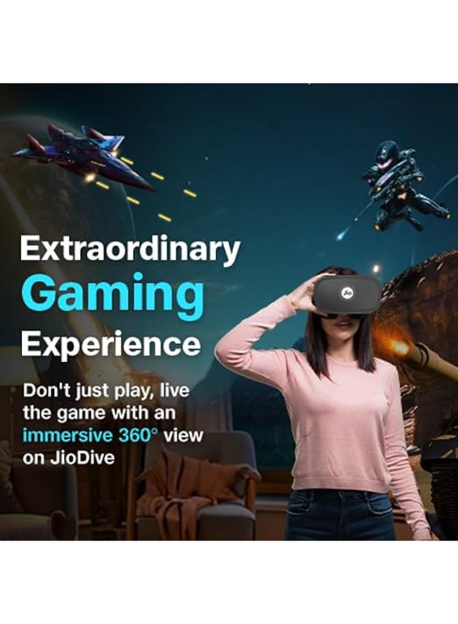 JIO Renewed - JioDive 360° VR Headset | Enjoy Live Cricket Like TATA IPL, TATA WPL & All Team India Matches in 360° All Year on JioCinema | YouTube 360° Videos | 4.7”-6.7" Screen Size | Android & iOS Phone Support -Black - Image 5