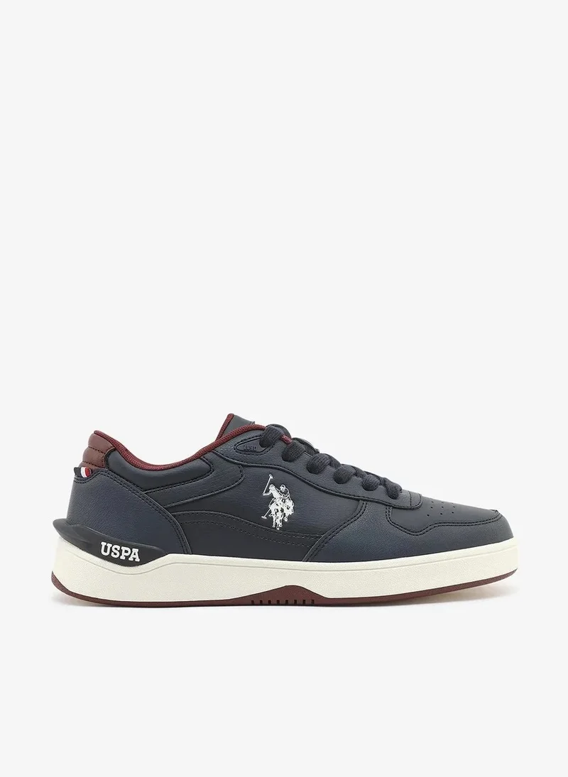U.S. Polo Assn. Men’s Navy SHARK GLB 6FX Sneakers – Premium Casual Lace-Up Shoes with Sporty Contrast Sole