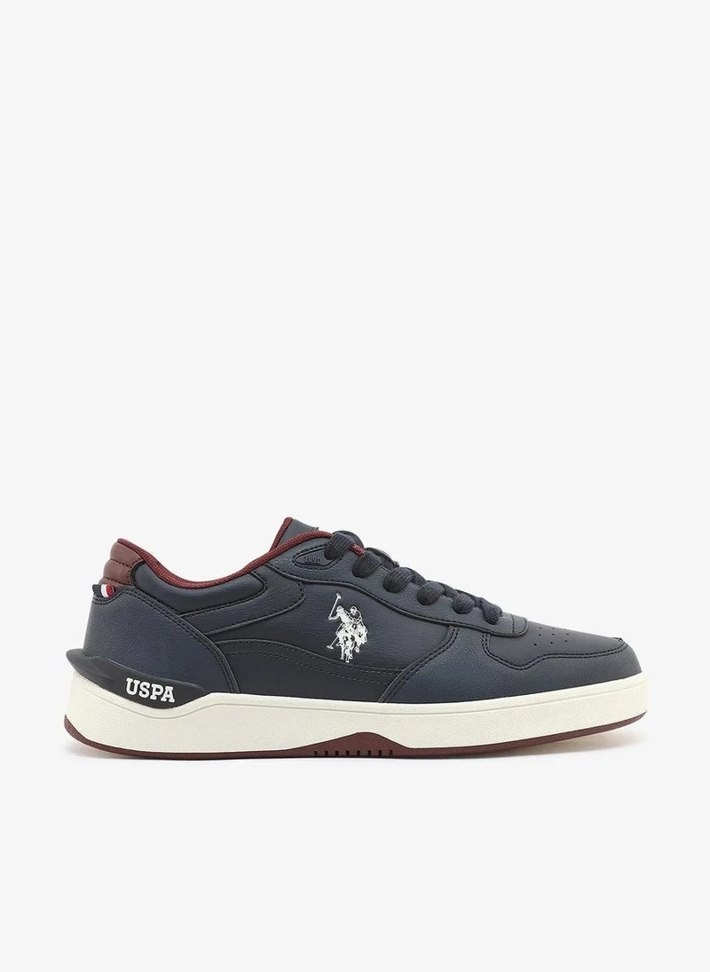 U.S. Polo Assn. Men’s Navy SHARK GLB 6FX Sneakers – Premium Casual Lace-Up Shoes with Sporty Contrast Sole - Image 1