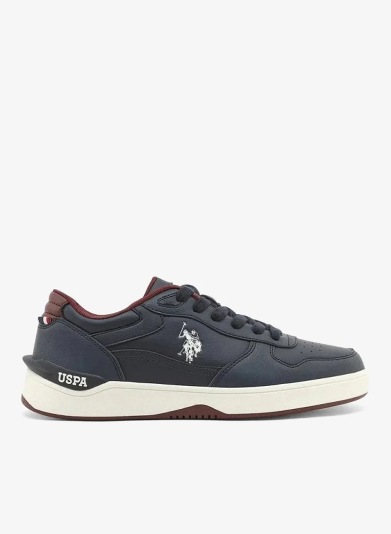 يو اس بولو اسن U.S. Polo Assn. Men’s Navy SHARK GLB 6FX Sneakers – Premium Casual Lace-Up Shoes with Sporty Contrast Sole