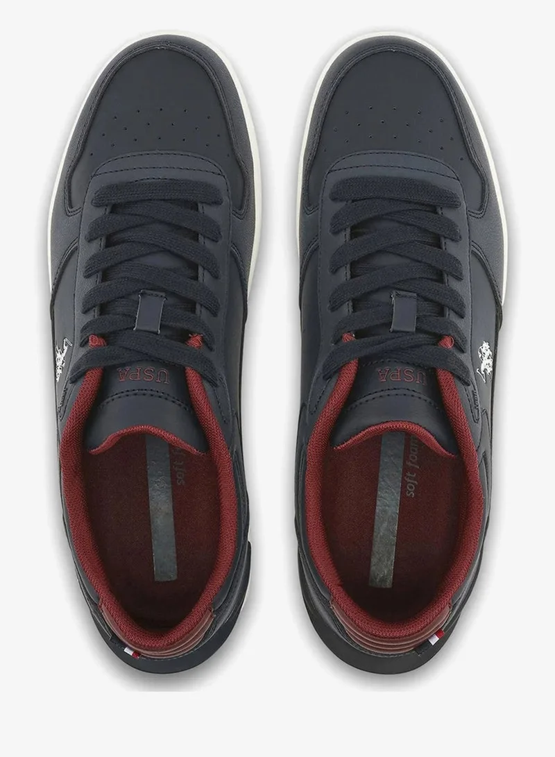 U.S. Polo Assn.  U.S. Polo Assn. Men’s Navy SHARK GLB 6FX Sneakers – Premium Casual Lace-Up Shoes with Sporty Contrast Sole for Men | Best Price UAE
