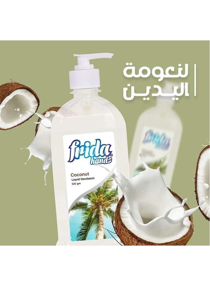 Frida Hands Coconut Liquid Hand Wash 1+1 520 Ml - Image 3