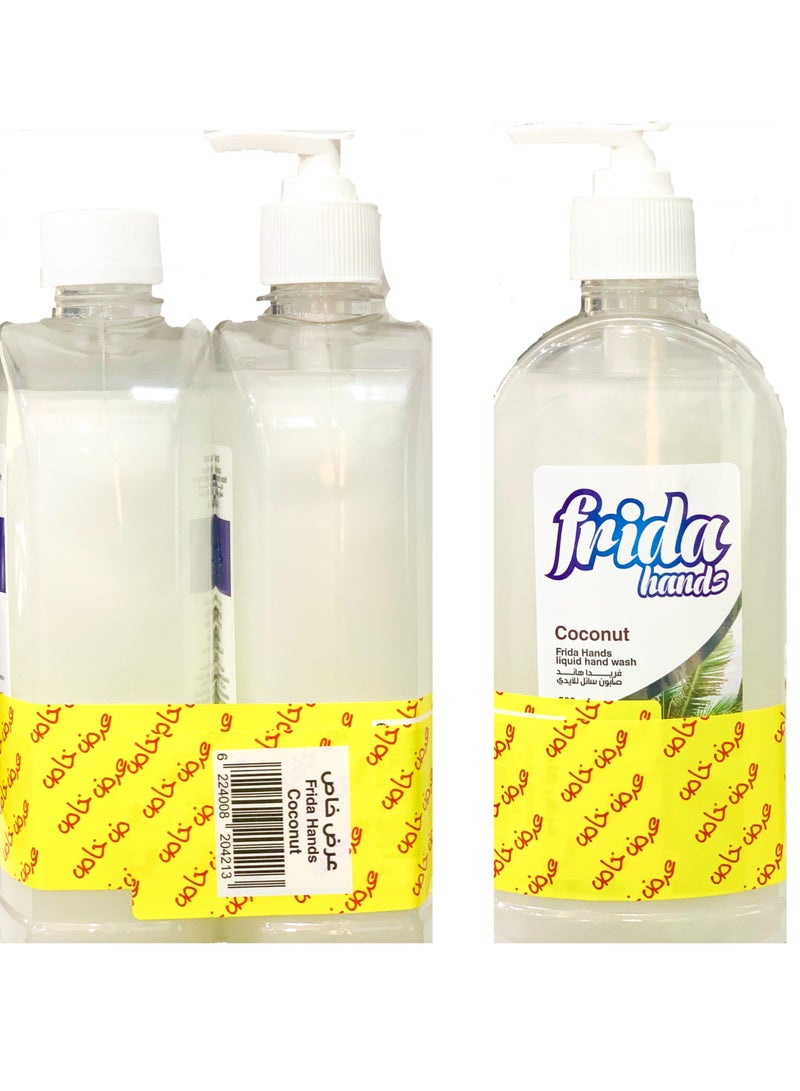 Frida Hands Coconut Liquid Hand Wash 1+1 520 Ml - Image 1