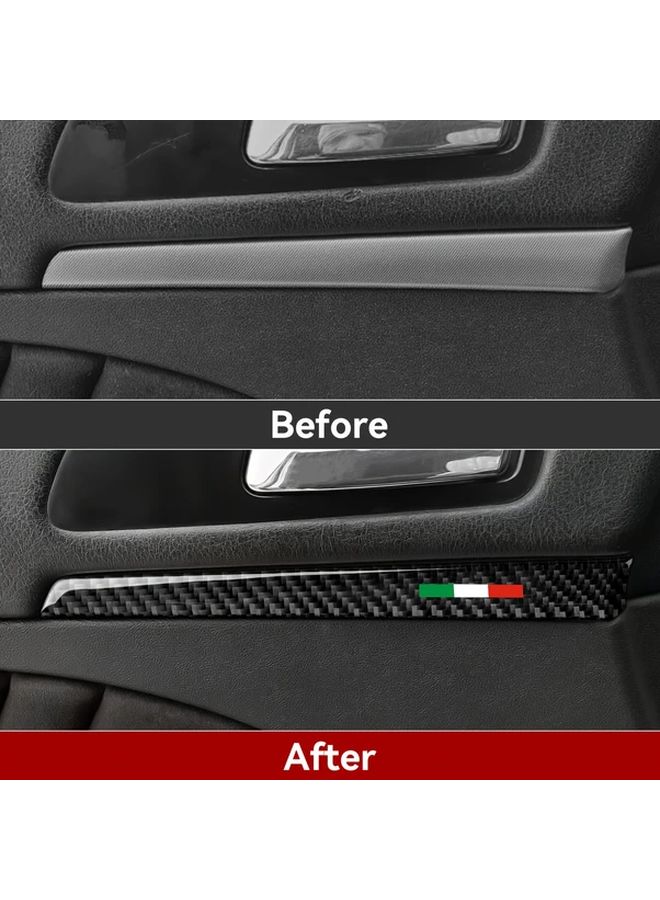 Carbon Fiber Door Trim Strip Black Fit For Alfa Romeo 159 2004 2011 - Image 4